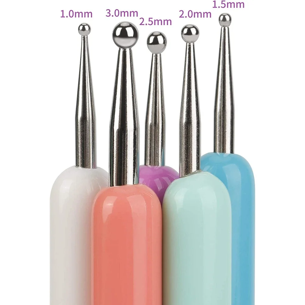 5 Pcs Embossing Stylus Set Pattern Tracing Transfer Paper Nail Art Dotting Tool